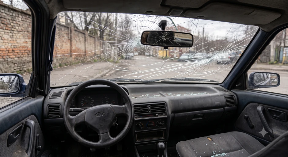 Eksplozija spreja za čišćenje automobila - ilustracija