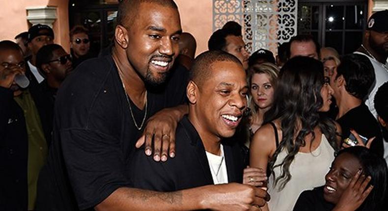 Kanye West and Jay Z back as friends at the Roc Nation pre-Grammy brunch in Beverly Hills