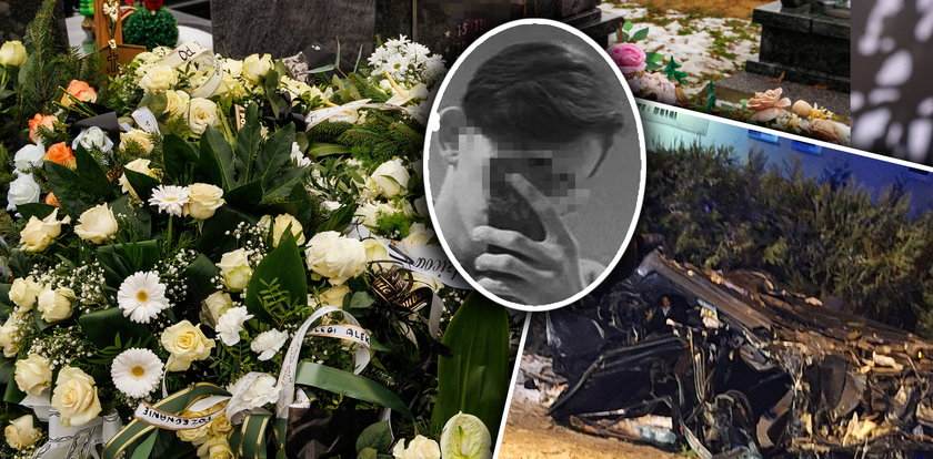Bliscy pożegnali tragicznie zmarłego Denisa. Grób nastolatka utonął w kwiatach