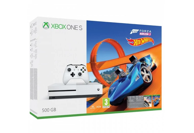 Microsoft Xbox One S 500 GB Biały + Forza Horizon 3 + Forza Horizon 3 Hot Wheels + 6M Live Gold