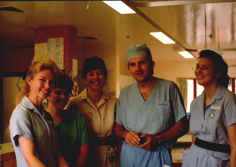 Na stażu transplantacyjnym w Papworth Hospital Cambridge, Wielka Brytania, 2002 r.