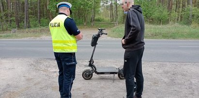 "Pirat hulajnogowy" z Grudziądza mocno się... przejechał. Policjanci dorwali go i nie mieli dla niego litości