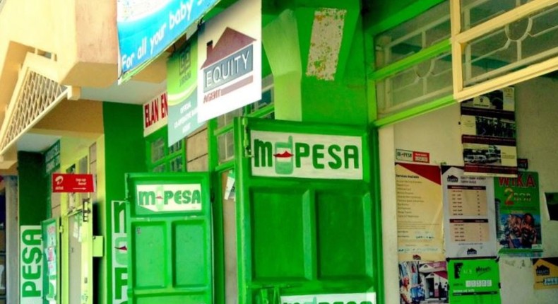 File image of M-Pesa agents' premises. Safaricom has announced a scheduled outage of M-Pesa services on June 18, 2020