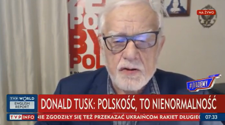 Jan Pietrzak gościł w programie TVP "Jedziemy" Michała Rachonia (screen z programu)