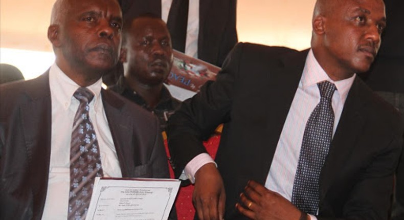 Makueni Governor Kivutha Kibwana and Senator Mutula Kilonzo