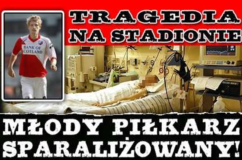 Tragedia na stadionie. Młody piłkarz sparaliżowany!