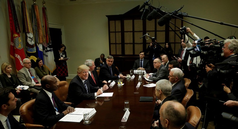 President Trump meets with pharma CEOs.