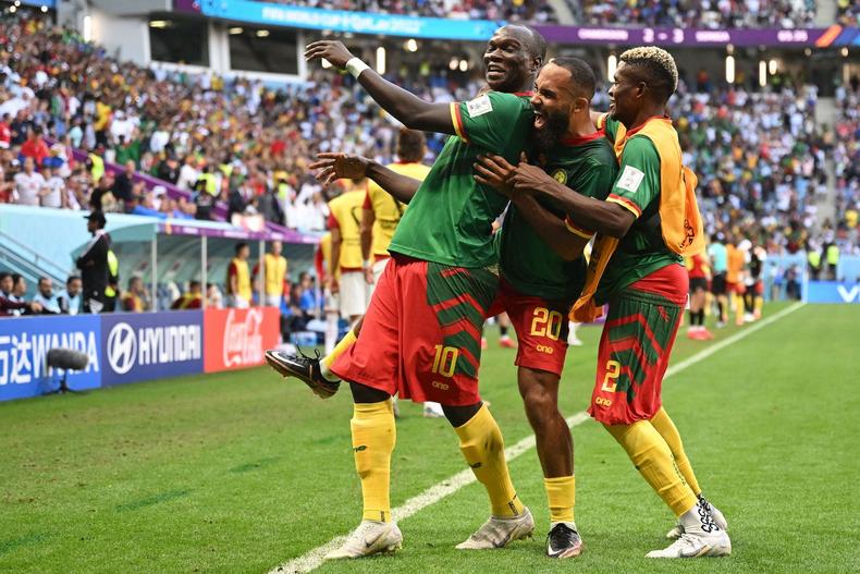 Vincent Aboubakar salvou um ponto para Camarões contra a Sérvia.  Getty/Andrei Isakovich