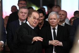 Ojciec Tadeusz Rydzyk, Jarosław Kaczyński, Piotr Gliński i Mateusz Morawiecki