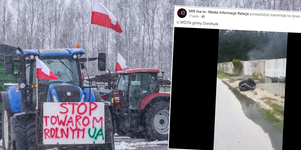 Rolnicy zaatakowali dom wójta, który zabronił im protestować.