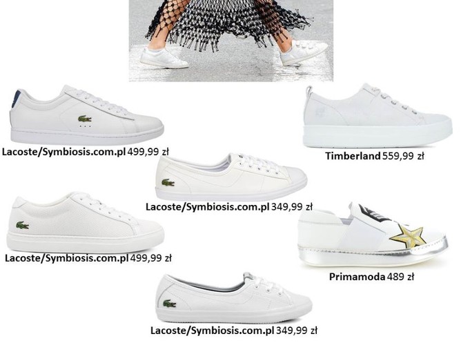 Modne białe buty na lato 2017: sportowe