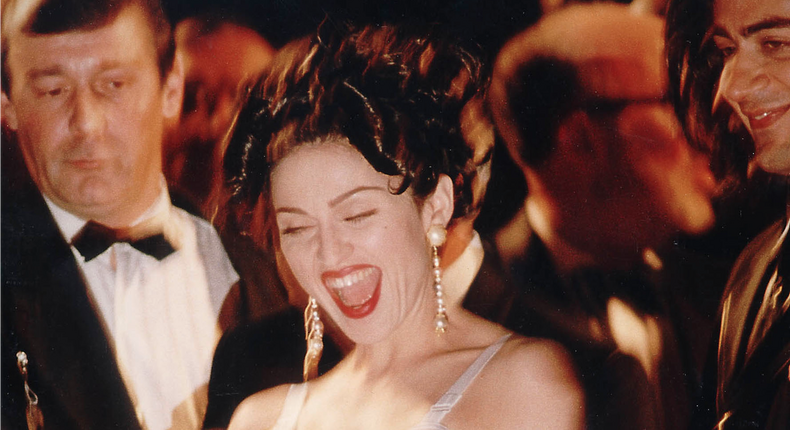 Madonna at the 1991 Cannes Film Festival.