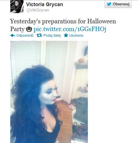 Marta i Wiktoria Grycan przebrane na Halloween