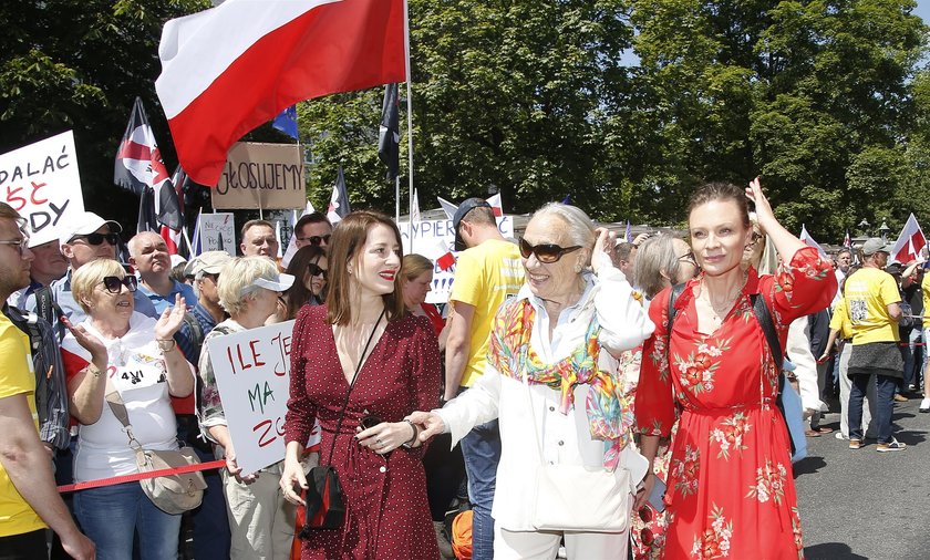 Nie mogło zabraknąć aktorem Mai Komorowskiej i Mai Ostaszewskiej.