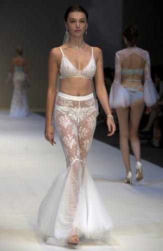 Pokaz bielizny na tygodniu mody w Hongkongu