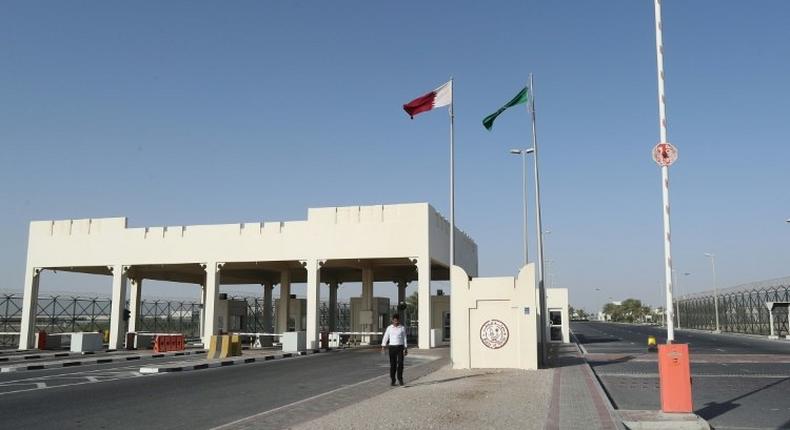 The Qatari side of the Abu Samrah border crossing with Saudi Arabia