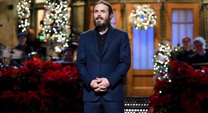 Casey Affleck hosts Saturday Night Live.