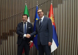 Aleksandar Vučić i Mateo Salvini
