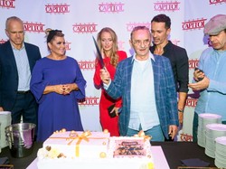 Męcząca asymetria: Katarzyna Skrzynecka w niekorzystnej sukience. FOTO