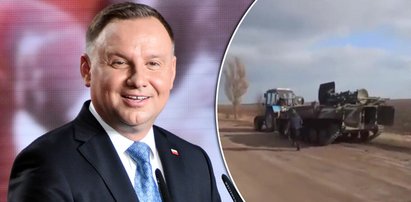 Romowie ukradli Rosjanom czołg w Ukrainie? Zareagował prezydent Andrzej Duda