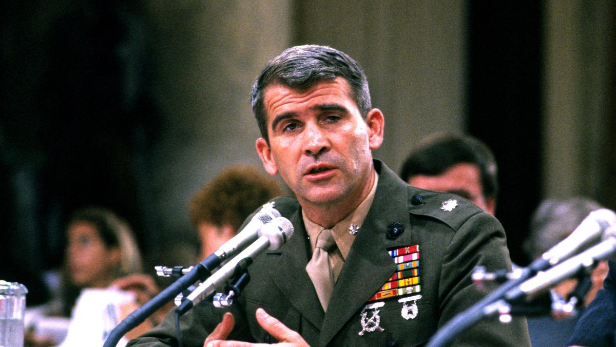 North Testifies Before the Iran-Contra Committee