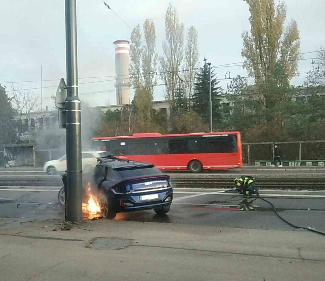 Nehoda na Vajnorskej ulici v Bratislave