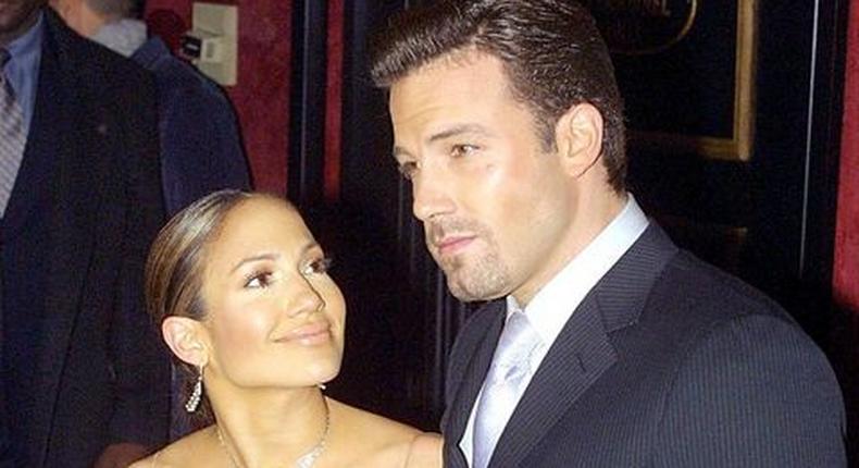 Jennifer Lopez and Ben Affleck [Elle]