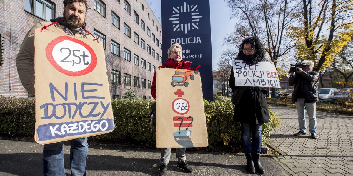 Pikieta pod Komendą Policji w Zabrzu