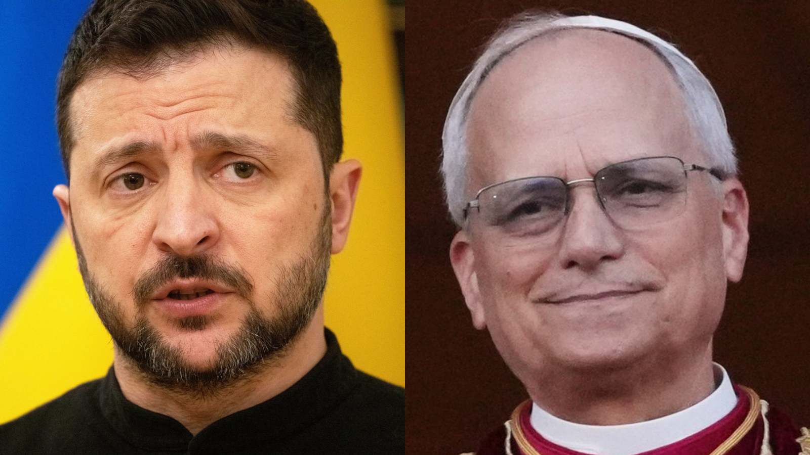 Ukrajinský prezident Volodymyr Zelenskyj a pápež Lev XIV.