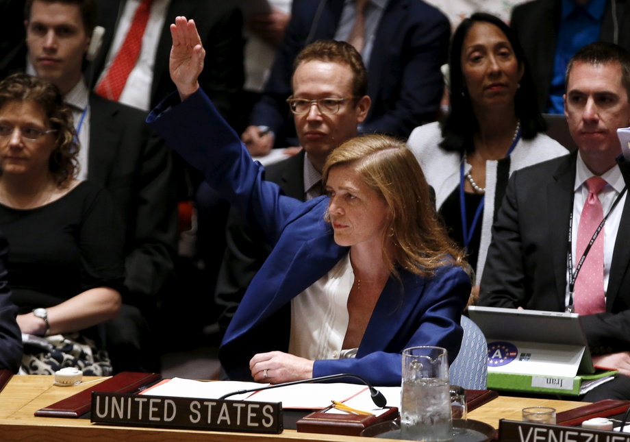 The US's ambassador to the UN, Samantha Power.