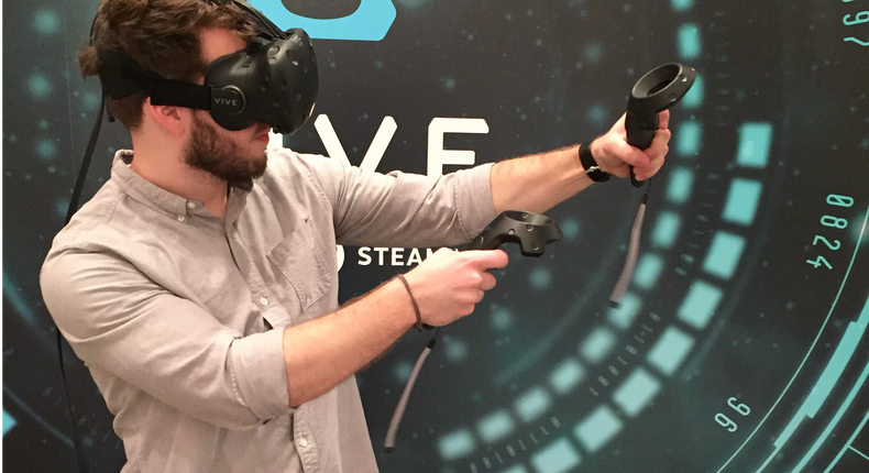 The HTC Vive.