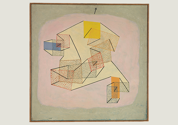 Ölfarbe auf Leinwand: Gemälde «Schwebendes» von Paul Klee, 1930.