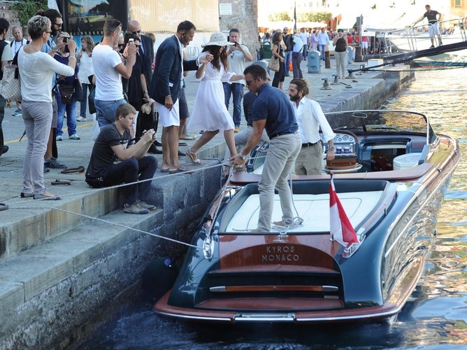 Monica Bellucci na planie filmu reklamowego Cisowianka Perlage fot. Jacopo Raule/Getty Images