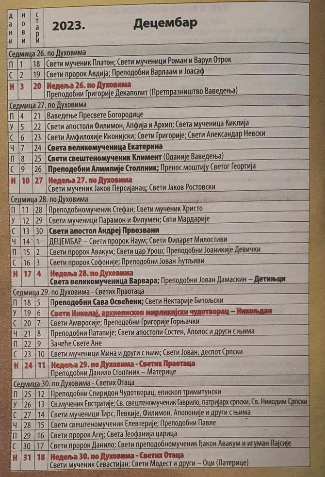 crkveni kalendar