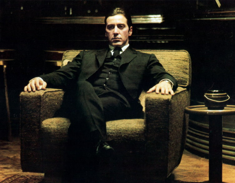 Al Pacino jako Michael Corleone w "Ojcu Chrzestnym II" (1974 r.)