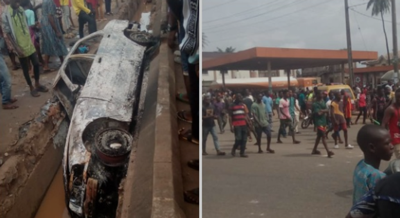 Scene of the accident Police have retrieved the body of the four sisters to be deposited at the University of Benin Teaching Hospital. (Punch)