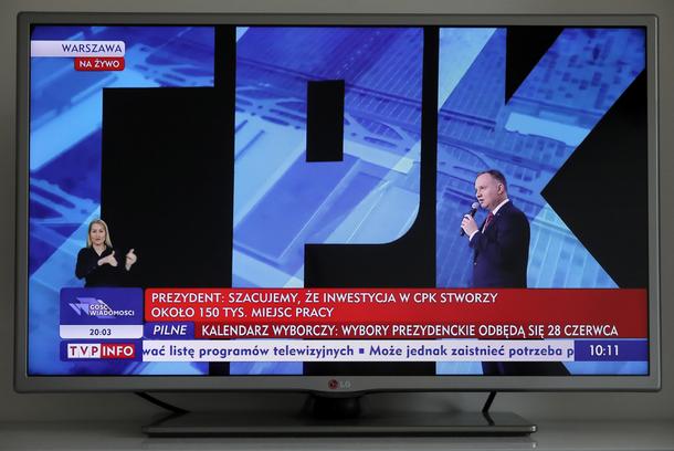 Prezydent Andrzej Duda podczas transmisji konferencji „CPK. Od słów do czynów, 3 czerwca 2020 r.