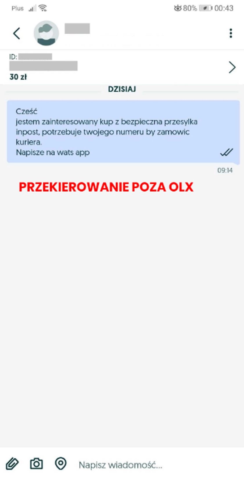 Przekierowanie poza OLX 