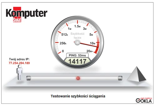 Jeśli nie jesteście pewni jak szybkie jest wasze łącze - zawsze możecie to sprawdzić. Odpowiednie narzędzie znajdziecie także w naszym serwisie. (kliknij w grafikę aby sprawdzić prędkość łącza).