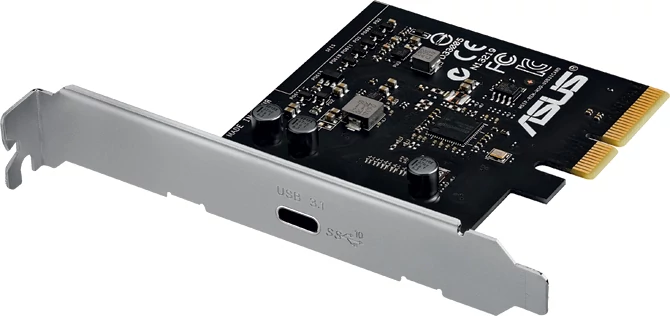 Z Asus USB 3.1 Type-C Card można rozbudować pecet o gniazdo USB-C. Karta dla gniazda PCIe daje moc do 15 W (ograniczenie wypływające z gniazda).