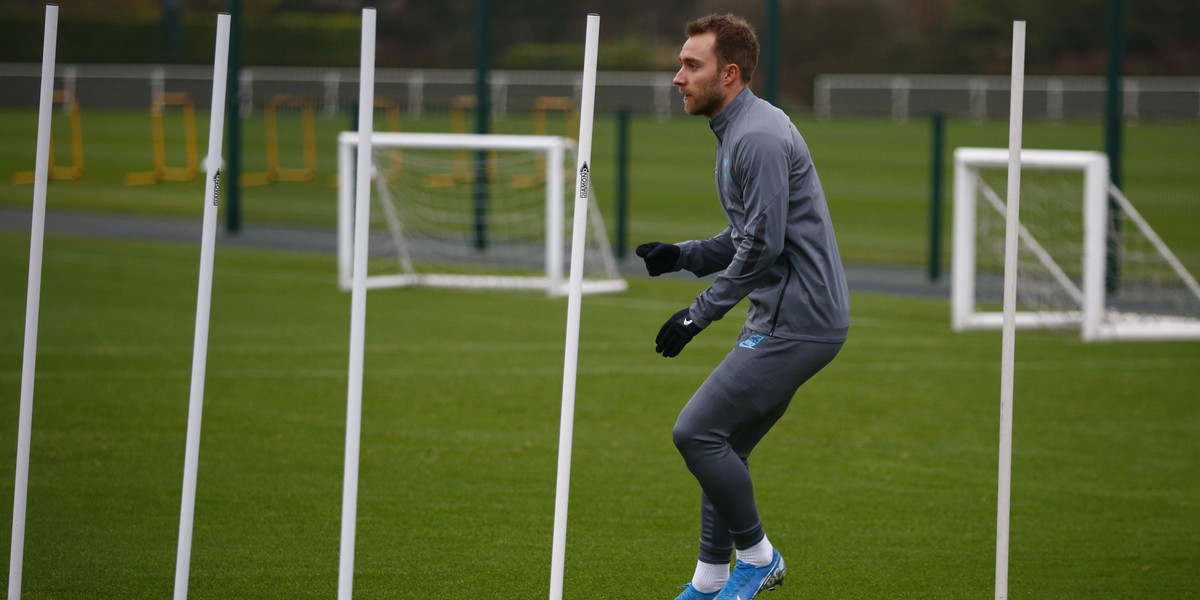 Christian Eriksen trenuje z Ajaksem Amsterdam. 