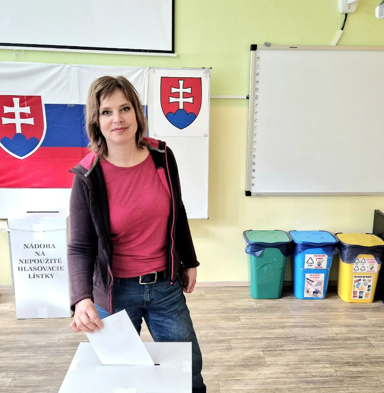 Veronika Remišová na voľbách.