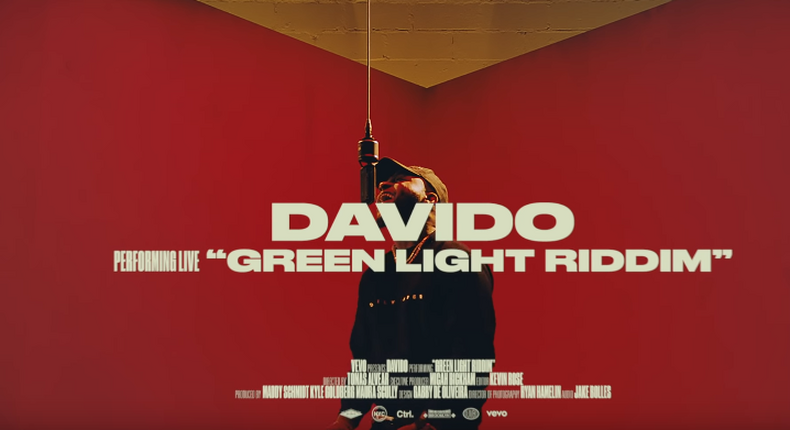 Davido performs 'Intro' to 'A Good Time' and 'Green Light Riddim' on Vevo CTRL. (YouTube/Davido)