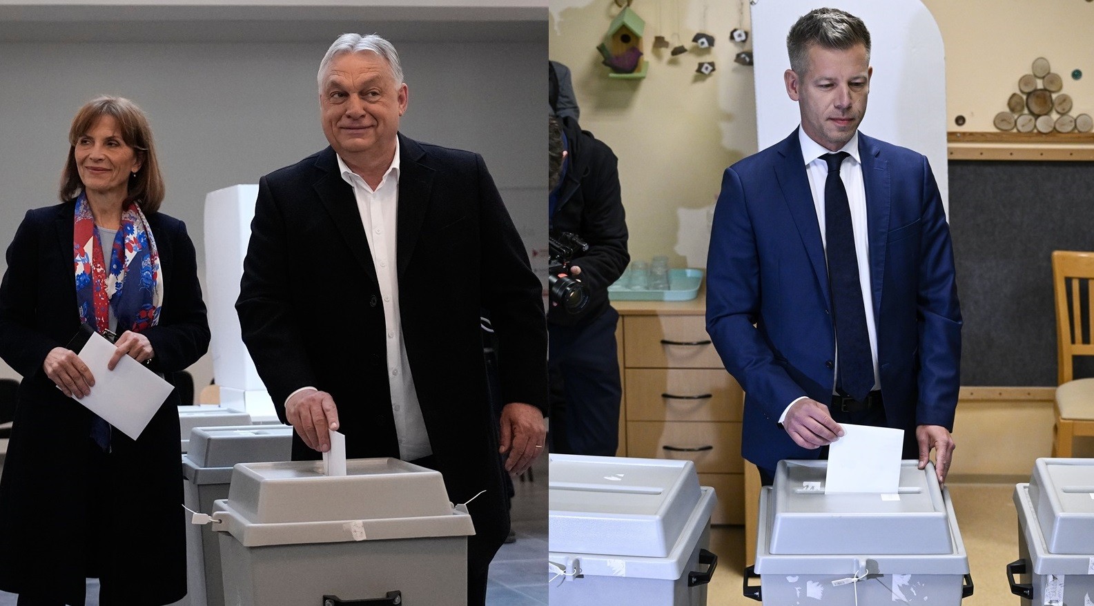 Viktor Orbán a Péter Magyar.