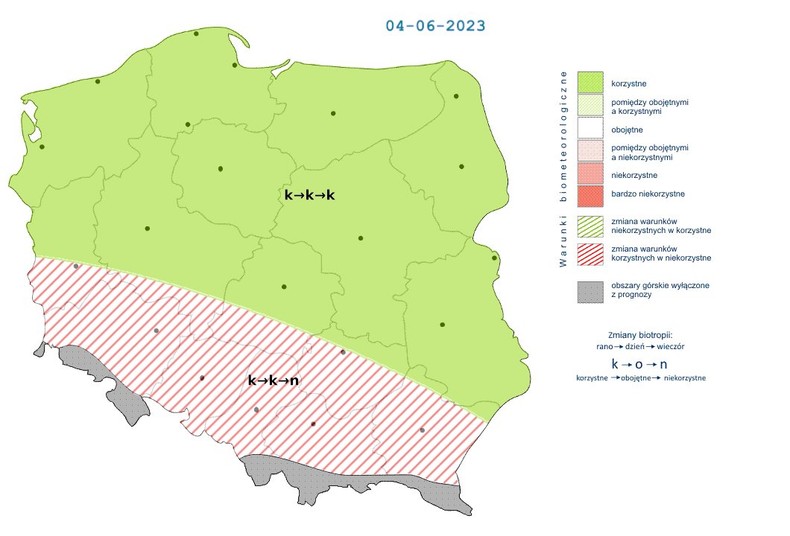 W niedzielę utrzymają się korzystne warunki biometeorologiczne