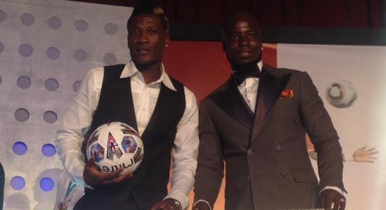 Asamoah Gyan and Stephen Appiah