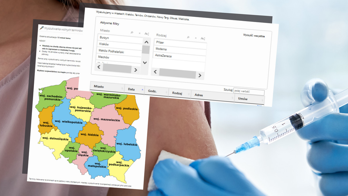 Szczepienia przeciw COVID-19. Wyszukiwarka wolnych terminów nie działa
