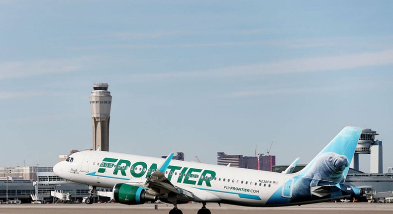 A Frontier Airlines plane.Elizabeth Page Brumley/Las Vegas Review-Journal/Tribune News Service via Getty Images