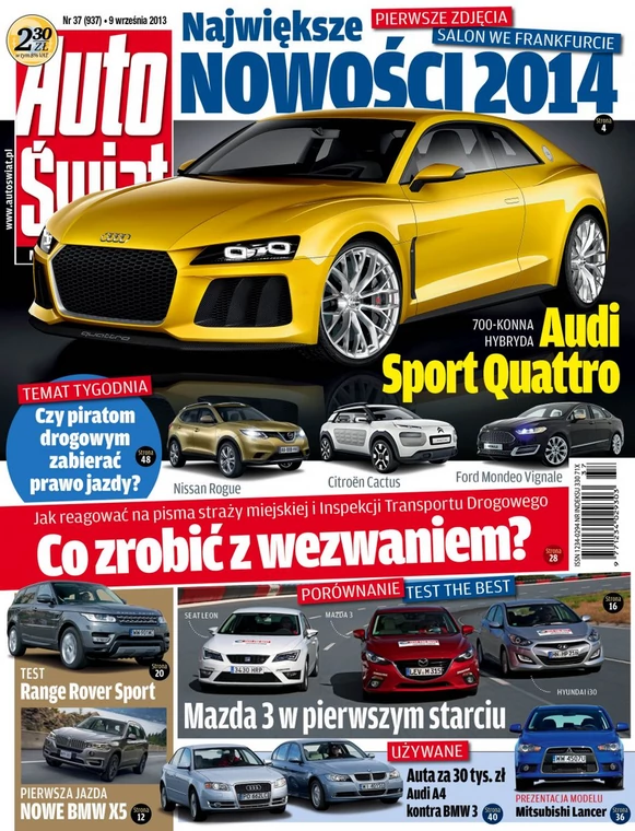 Nowy numer tygodnika Auto Świat 37/2013 już w kioskach i na tabletach!