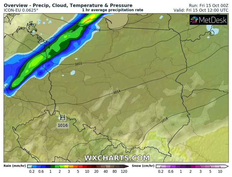 Nad Polską znajdzie się dziś kolejny front atmosferyczny